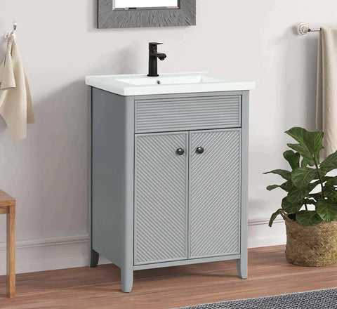 Eirlys Gray Finish Sink Cabinet Model AC01173 By ACME Furniture