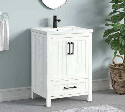 Mysie White Finish Sink Cabinet Model AC01175 By ACME Furniture