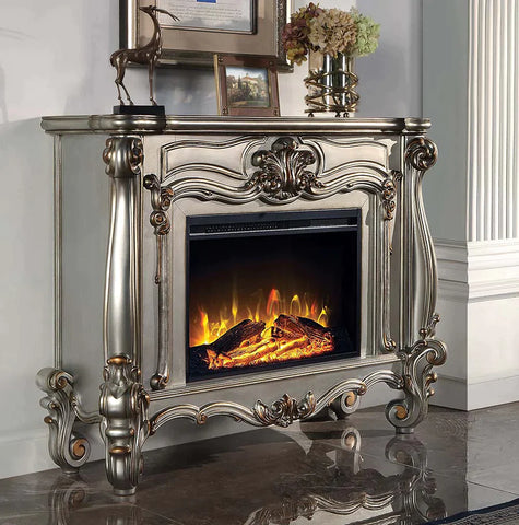 Versailles Antique Platinum Finish Fireplace Model AC01314 By ACME Furniture