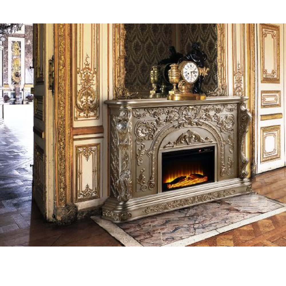 ACME Zabrina Antique Silver & Gold Finish Zabrina Fireplace Model AC01618