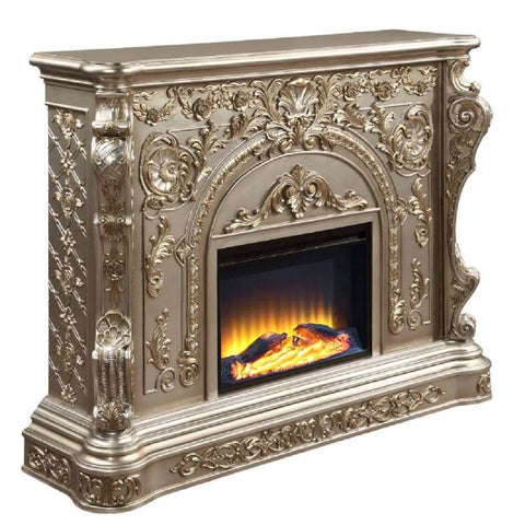 ACME Zabrina Antique Silver & Gold Finish Zabrina Fireplace Model AC01618