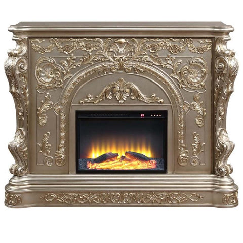 ACME Zabrina Antique Silver & Gold Finish Zabrina Fireplace Model AC01618