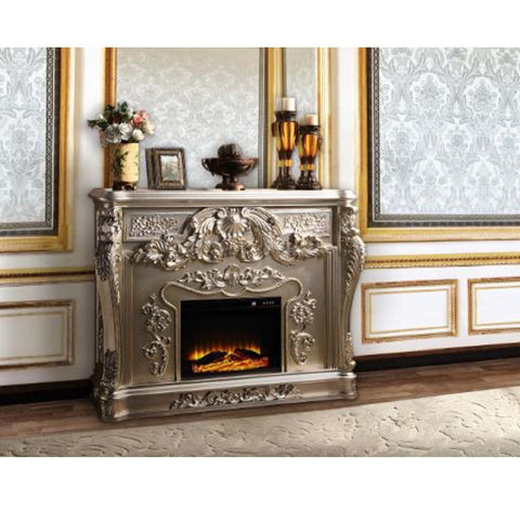 ACME Zabrina Silver & Gold Finish Zabrina Fireplace Model AC01619