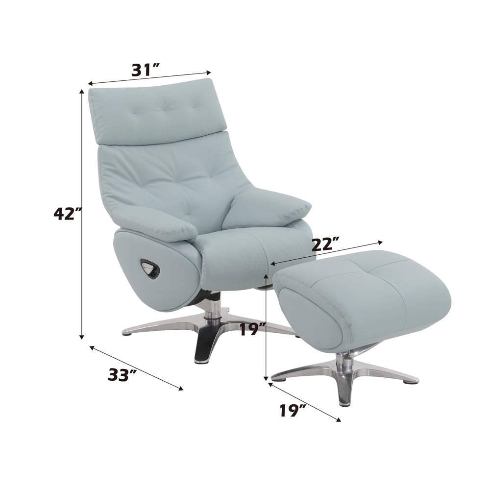 Janella MOTION ACCENT CHAIR W/SWIVEL & OTTOMAN