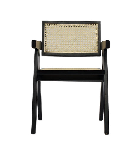 Modrest Aurora Modern Rattan And Wenge Dining Arm Chair Model VGCS-ACH-21026-WNG