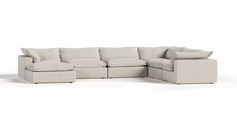 Divani Casa Garman Modern Light Grey Modular Sectional Sofa 7 Piece Sectional Model VGKKKF2651-MOD-GRY-SECT-7-Piece Sectional
