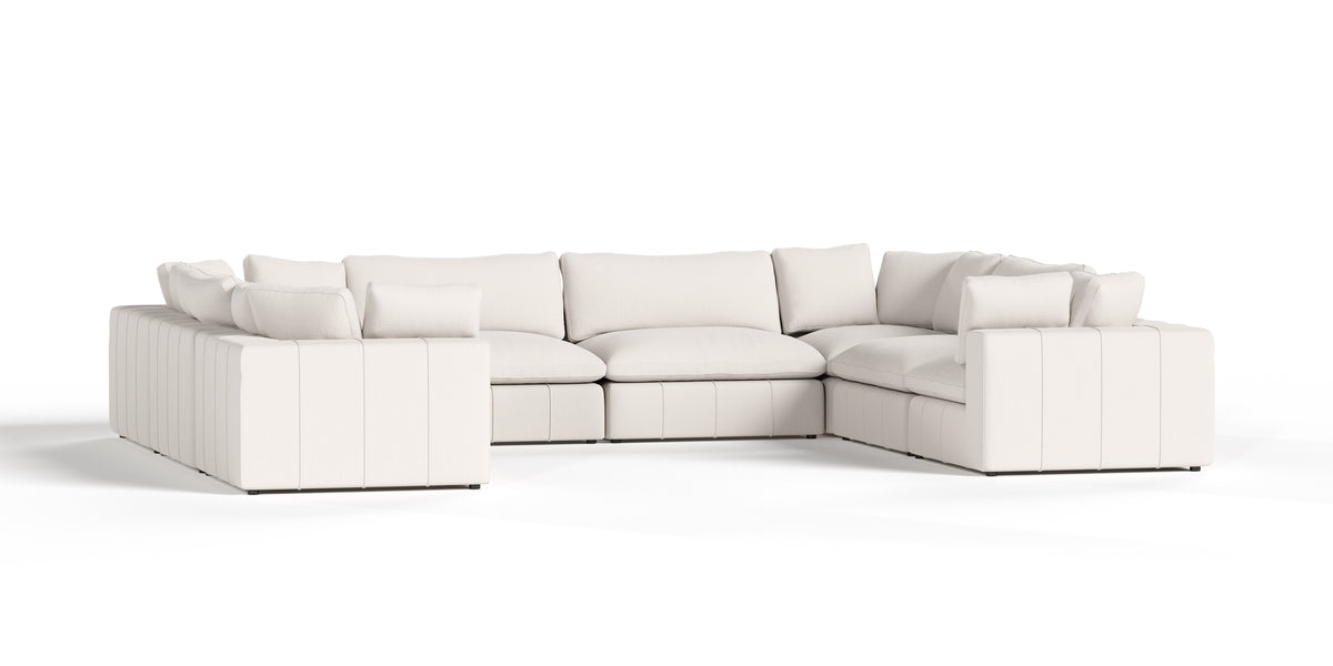 Divani Casa Vicki Modern Off White Fabric Modular Sectional 8 Piece Sectional Model VGKV-KF.8033-MOD-IVORY-8-Piece Sectional