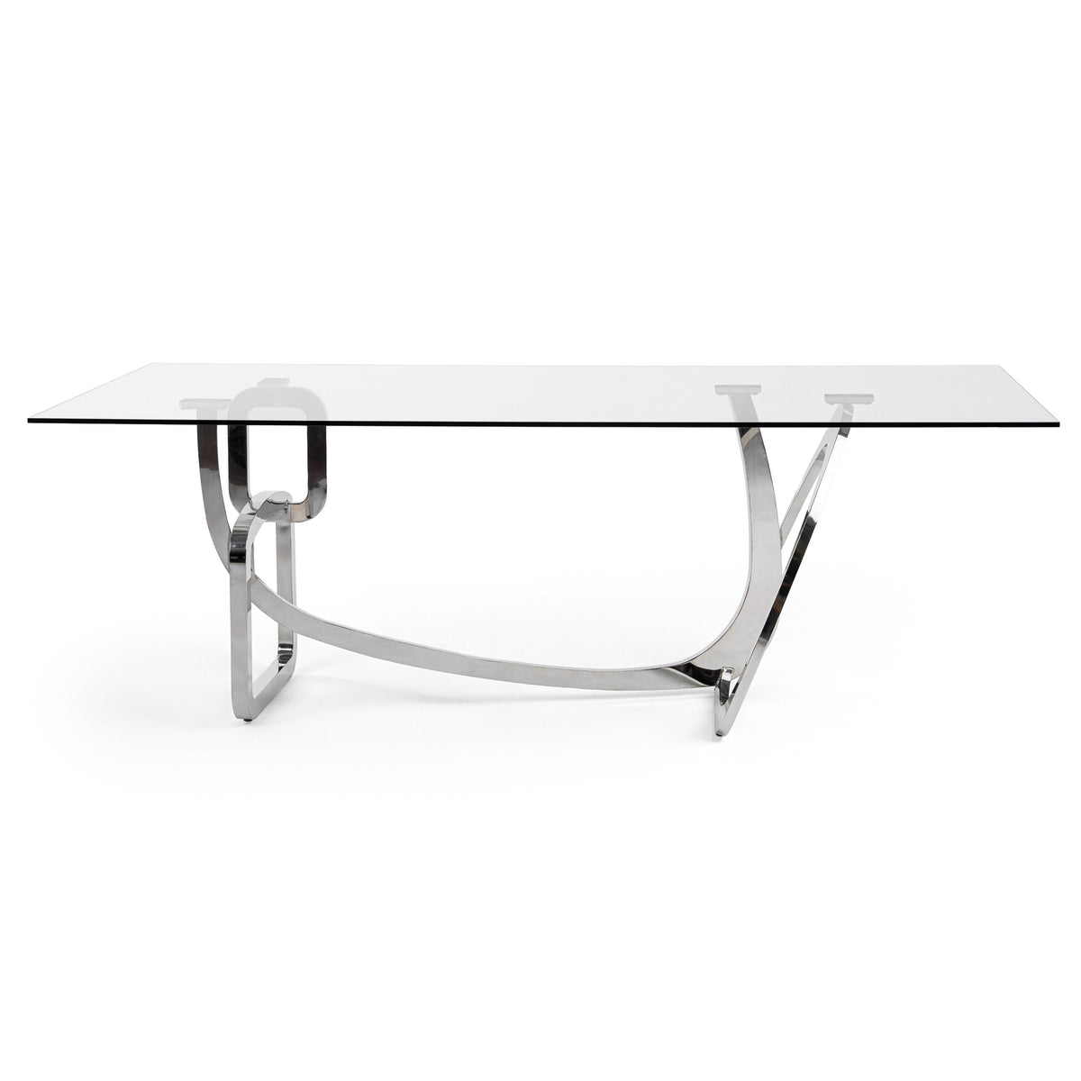 Modrest Adelaide Modern Stainless Steel & Glass Dining Table Model VGVCT1301S