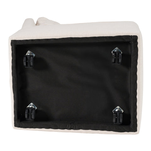 Modrest Adrian Modern Beige Fabric Dining Chair With Castor Wheels Model VGKK-KF-Y1066-BGE