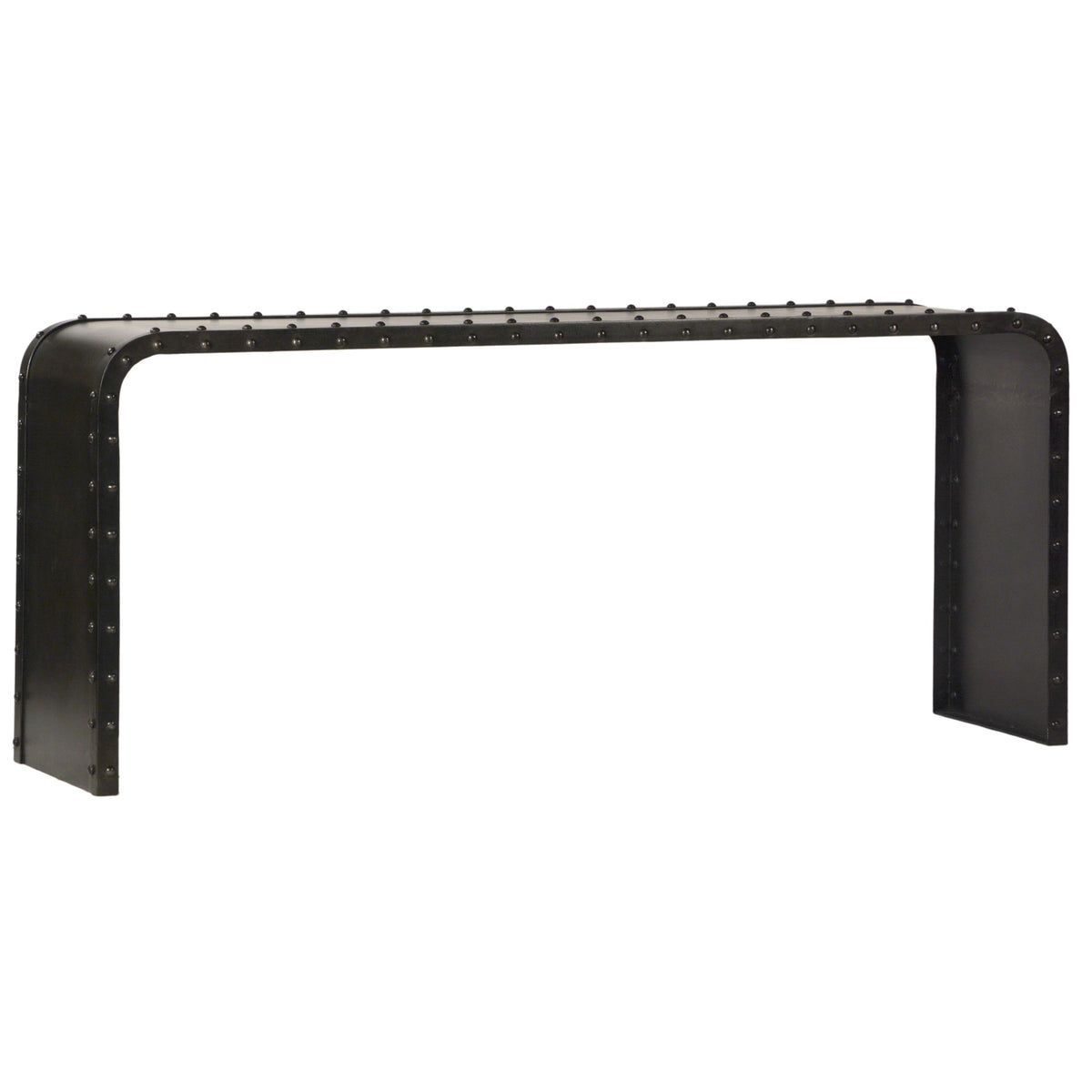 Hampton Gunmetal Finish Console Table