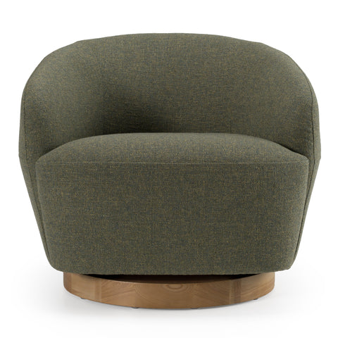 Divani Casa Agatha Modern Hemp Fabric Swivel Accent Chair Model VGKK-KF.A1203-HEMP
