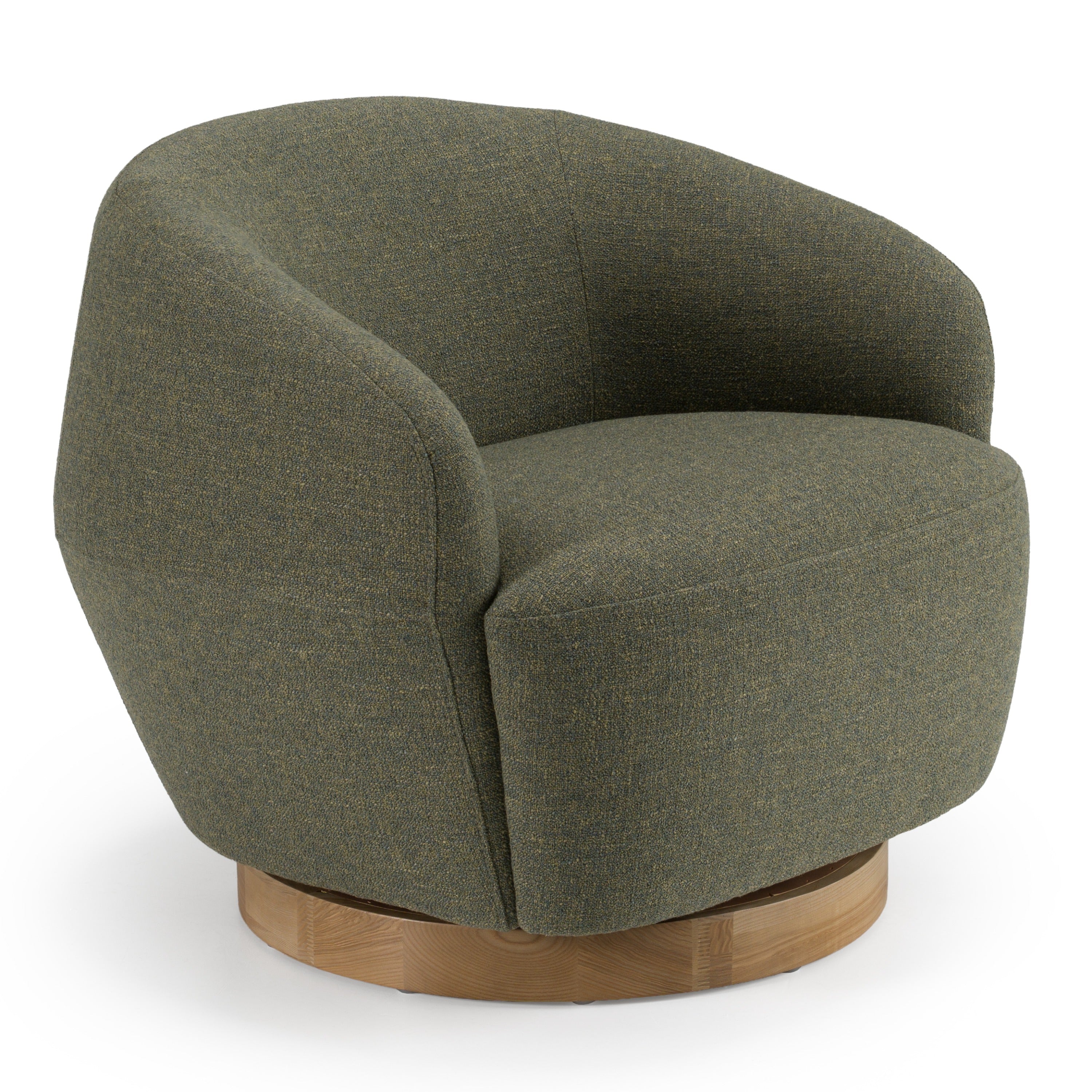 Divani Casa Agatha Modern Hemp Fabric Swivel Accent Chair Model VGKK-KF.A1203-HEMP