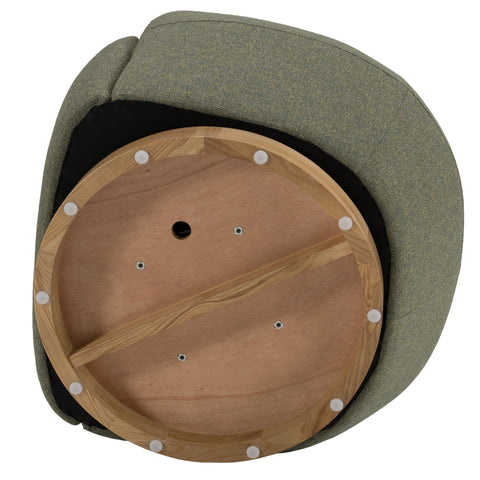 Divani Casa Agatha Modern Hemp Fabric Swivel Accent Chair Model VGKK-KF.A1203-HEMP