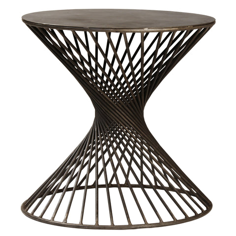 Bliss Gunmetal Finish Side Table