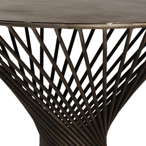 Bliss Gunmetal Finish Side Table