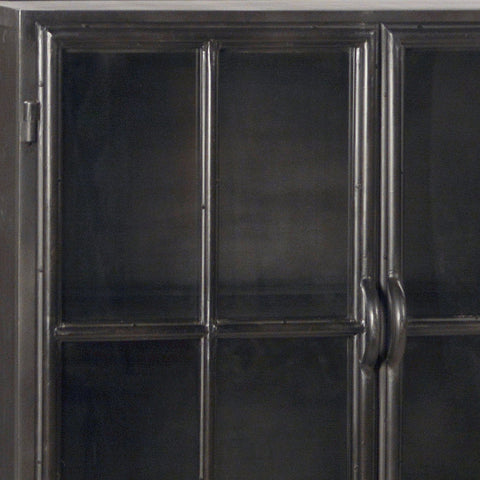 York Distressed Gunmetal Finish, Waxed, Welded Sideboard