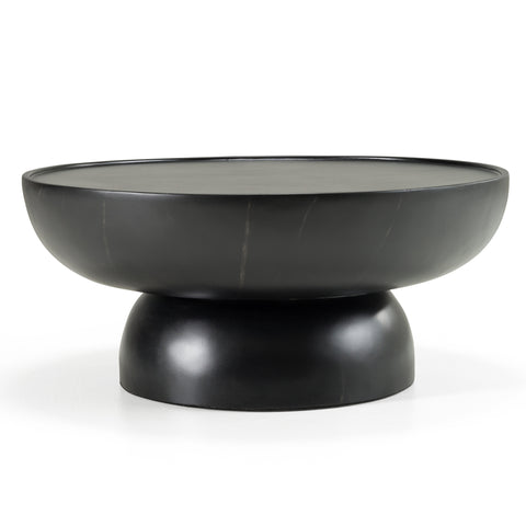 Modrest Akron Modern Black & White Faux Marble Round Coffee Table Model VGVC-CT25099