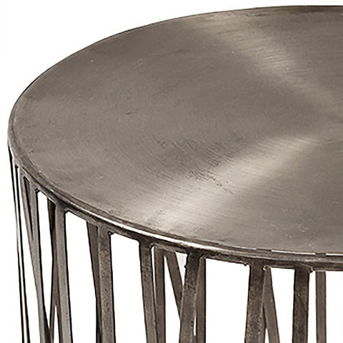 Murray Nickel Finish Side Table