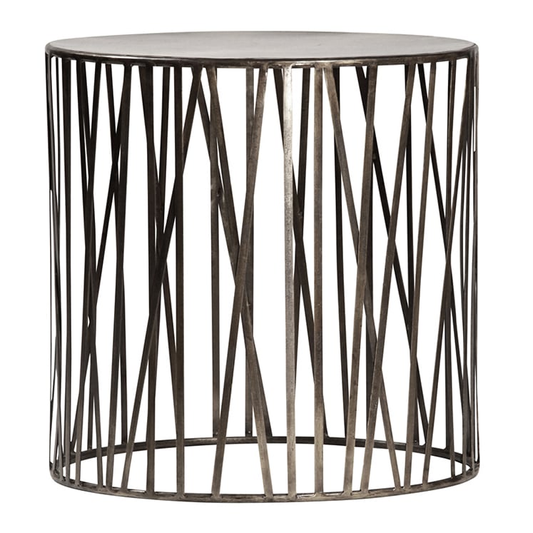 Murray Nickel Finish Side Table