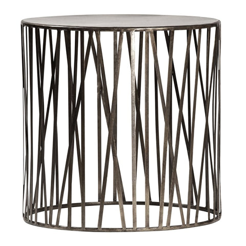 Murray Nickel Finish Side Table