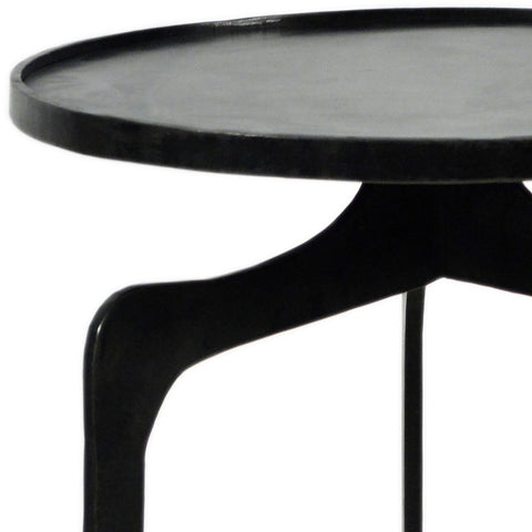 Tawnton Antique Black Finish Side Table