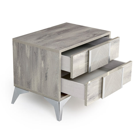 Nova Domus Alexa Italian Modern Grey Nightstand Model VGACALEXA-NS