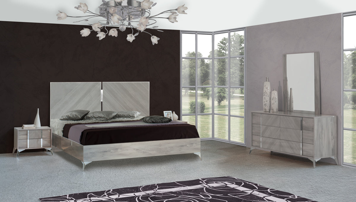 Queen Nova Domus Alexa Italian Modern Grey Bedroom Set Model VGACALEXA-SET-Q