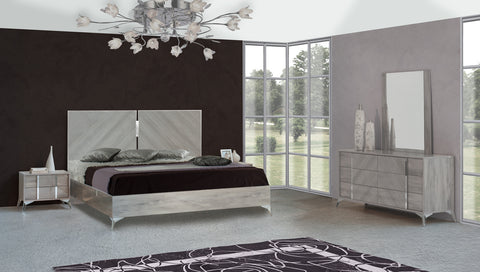 Queen Nova Domus Alexa Italian Modern Grey Bedroom Set Model VGACALEXA-SET-Q
