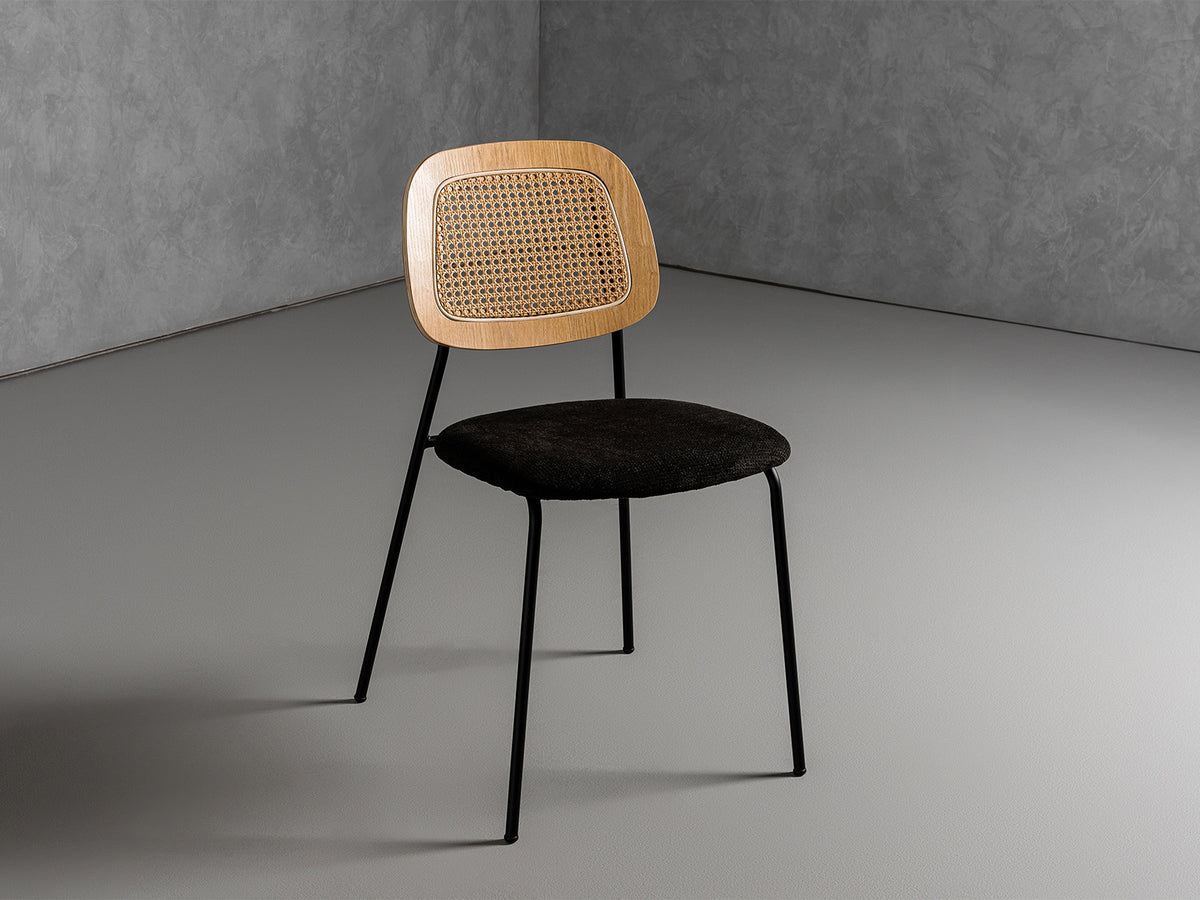 Modern Alizee Modern Rattan And Black Dining Chair Set Of 2 Model VGFH-0139544-RB-DC