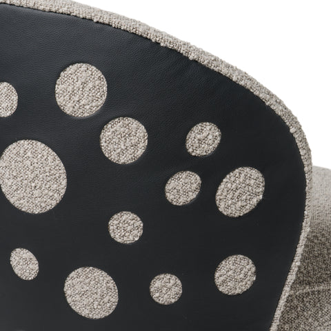 Divani Casa Allis Glam Grey And Black Fabric Swivel Accent Chair  Model VGOD-ZW-21089-GRY-C