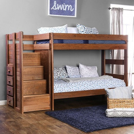 Ampelios Twin/Twin Bunk Bed Model Am-Bk102-Bed-Slat By Furniture Of America 