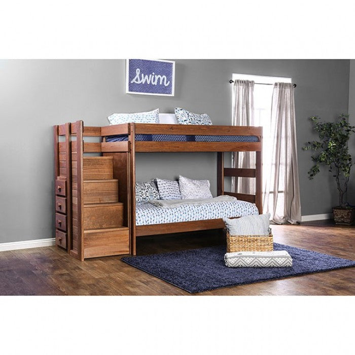 Ampelios Twin/Twin Bunk Bed Model Am-Bk102-Bed-Slat By Furniture Of America 