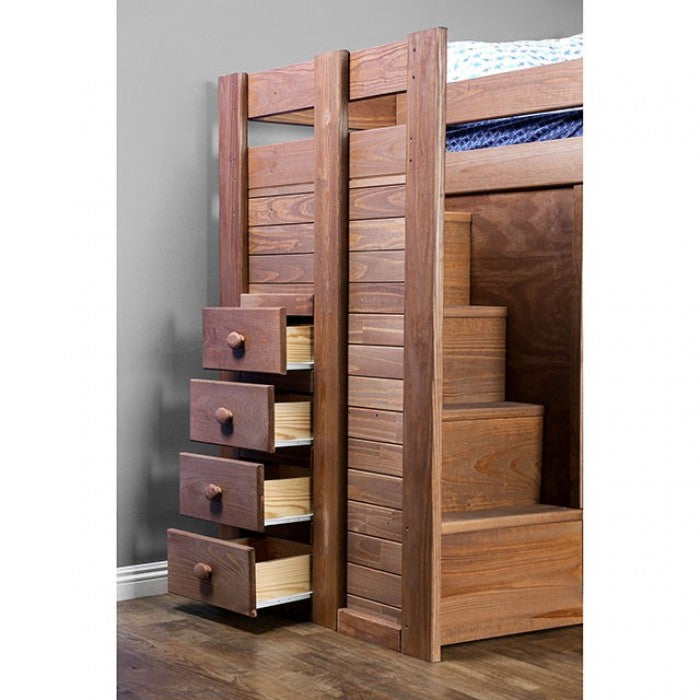 Ampelios Twin/Twin Bunk Bed Model Am-Bk102-Bed-Slat By Furniture Of America 