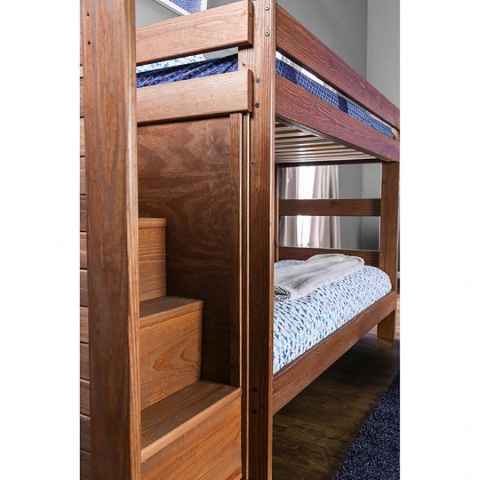 Ampelios Twin/Twin Bunk Bed Model Am-Bk102-Bed-Slat By Furniture Of America 