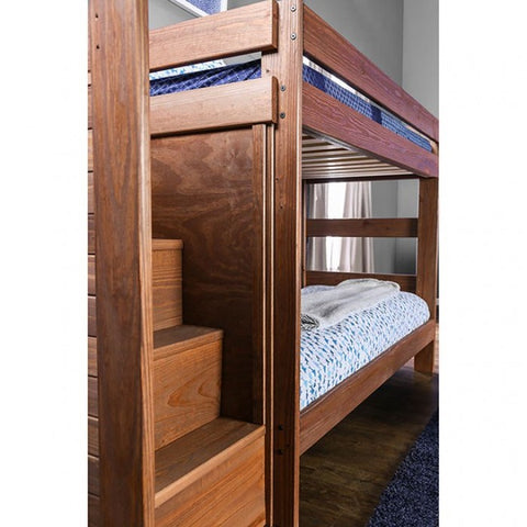 Ampelios Twin/Twin Bunk Bed Model Am-Bk102-Bed-Slat By Furniture Of America 