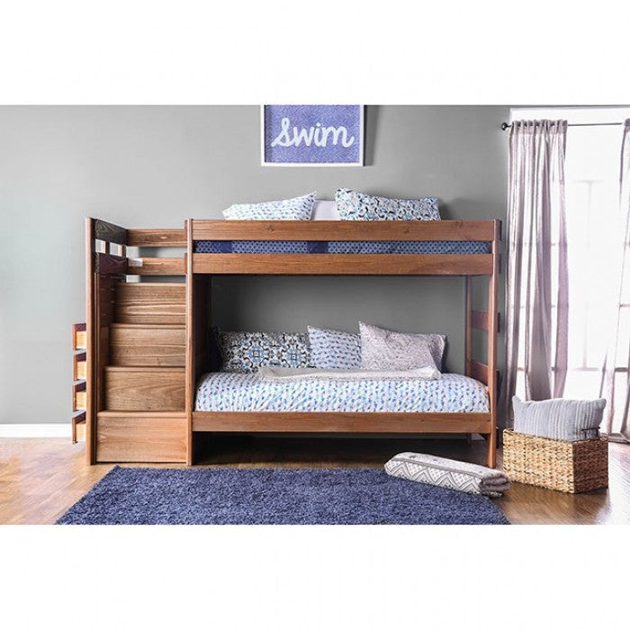Ampelios Twin/Twin Bunk Bed Model Am-Bk102-Bed-Slat By Furniture Of America 