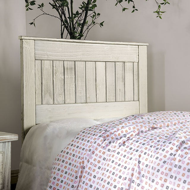 Rockwall Headboard Model Am7971Wh-Full Headboard By Furniture Of America 