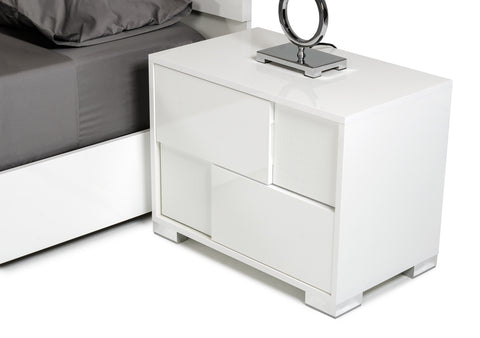 Modrest Monza Italian Modern White Nightstand Model VGACMONZA-NS
