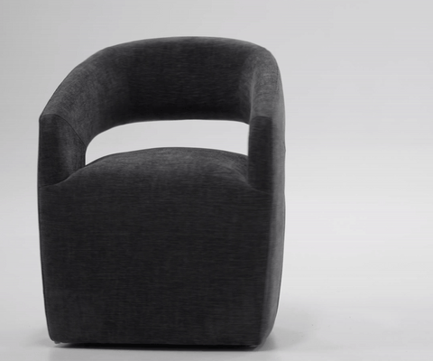 Modrest Angie Modern Dark Grey Fabric Dining Chair Model VGKK-KF-Y1230-DKGRY