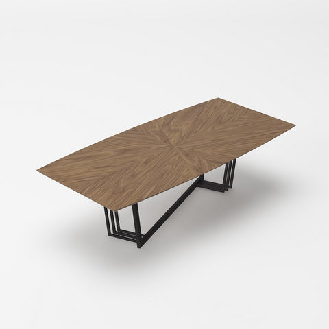 Modrest Gilroy Modern Walnut And Black Dining Table Model VGBB-MI2003T-WAL-B-DT