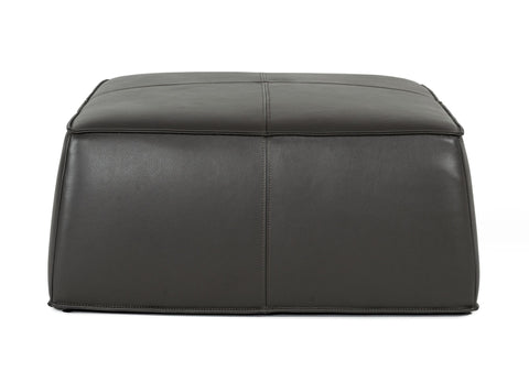 Divani Casa April Modern Dark Grey Leather Square Ottoman Model VGKKKFD1000-DKGRY-3