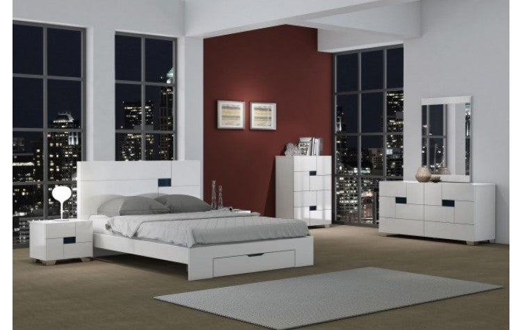 Aria - White 4PC Bedroom SetModel:  ARIA-SET-WHITE