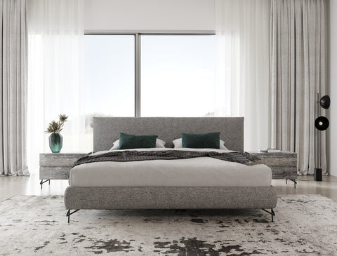 Nova Domus Aria Italian Modern Grey Fabric Queen Bed Model VGAC-ARIA-BED-Q