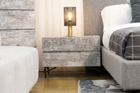 Nova Domus Aria Italian Modern Multi Grey With Texture Nightstand Model VGAC-ARIA-NS