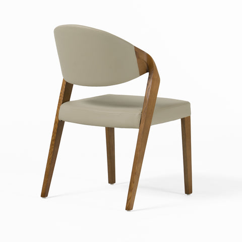 Modrest Arlo Mid Century Beige & Walnut Dining Chair (Set of 2) By VIG Furniture