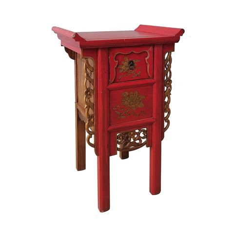 Antique Original Painted Laquered Chinese Lamp Table