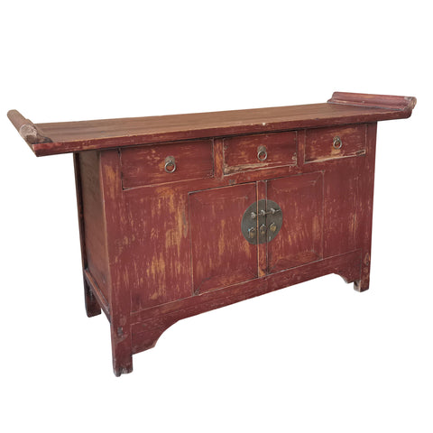 Antique Original Chinese Sideboard With Wing