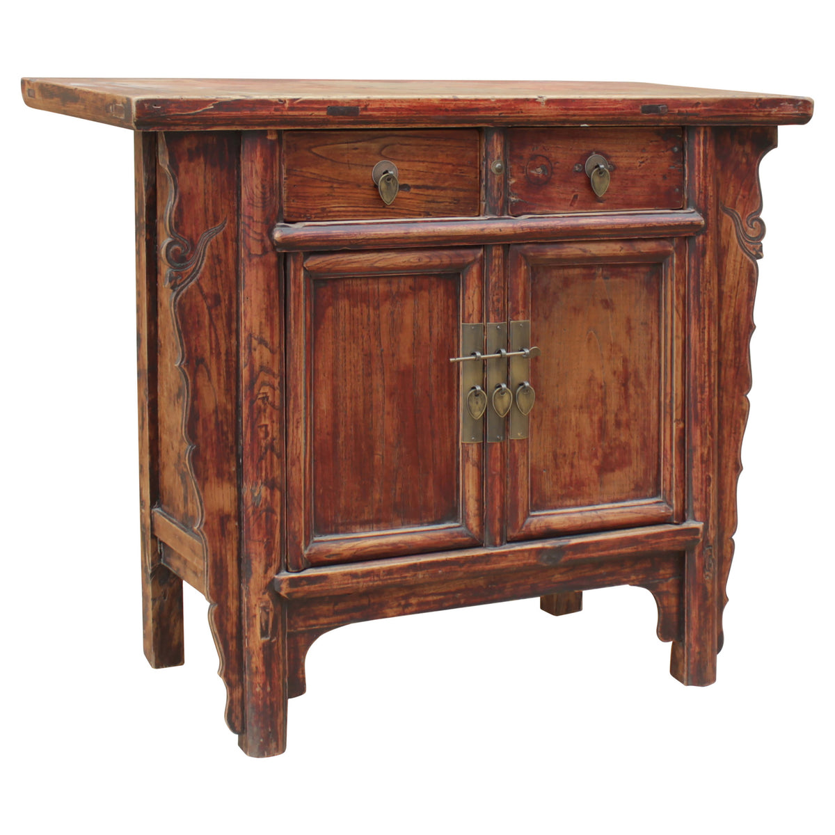 Antique Original Painted And Lacquered Finish Chinese Sideboard