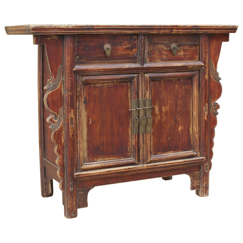 Antique Original Painted And Lacquered Finish Chinese Sideboard