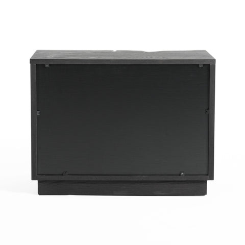 Modrest Aspen Modern Matte Brown Ash & Silver Nightstand Model VGVCN1801-NS